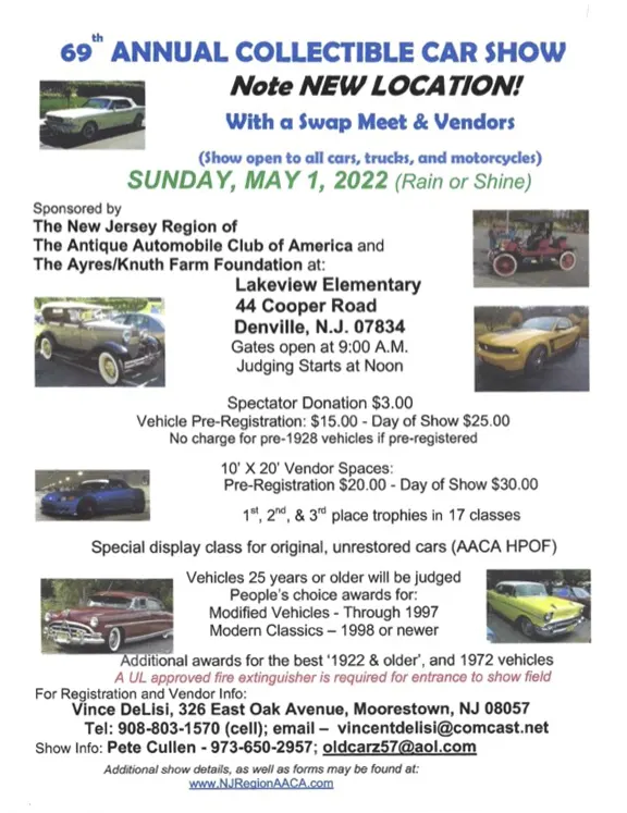 69th Annual Antique Car Show & Swap Meet flier